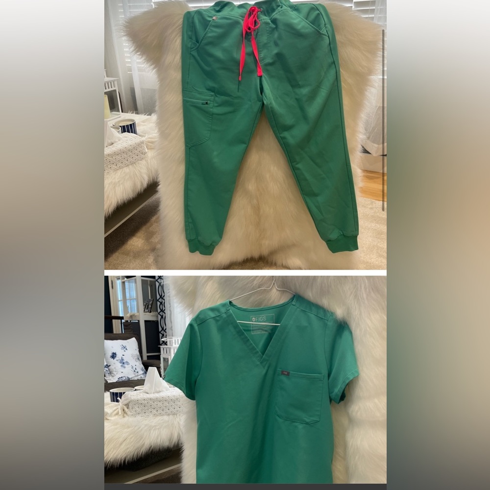 Figs set surgical green